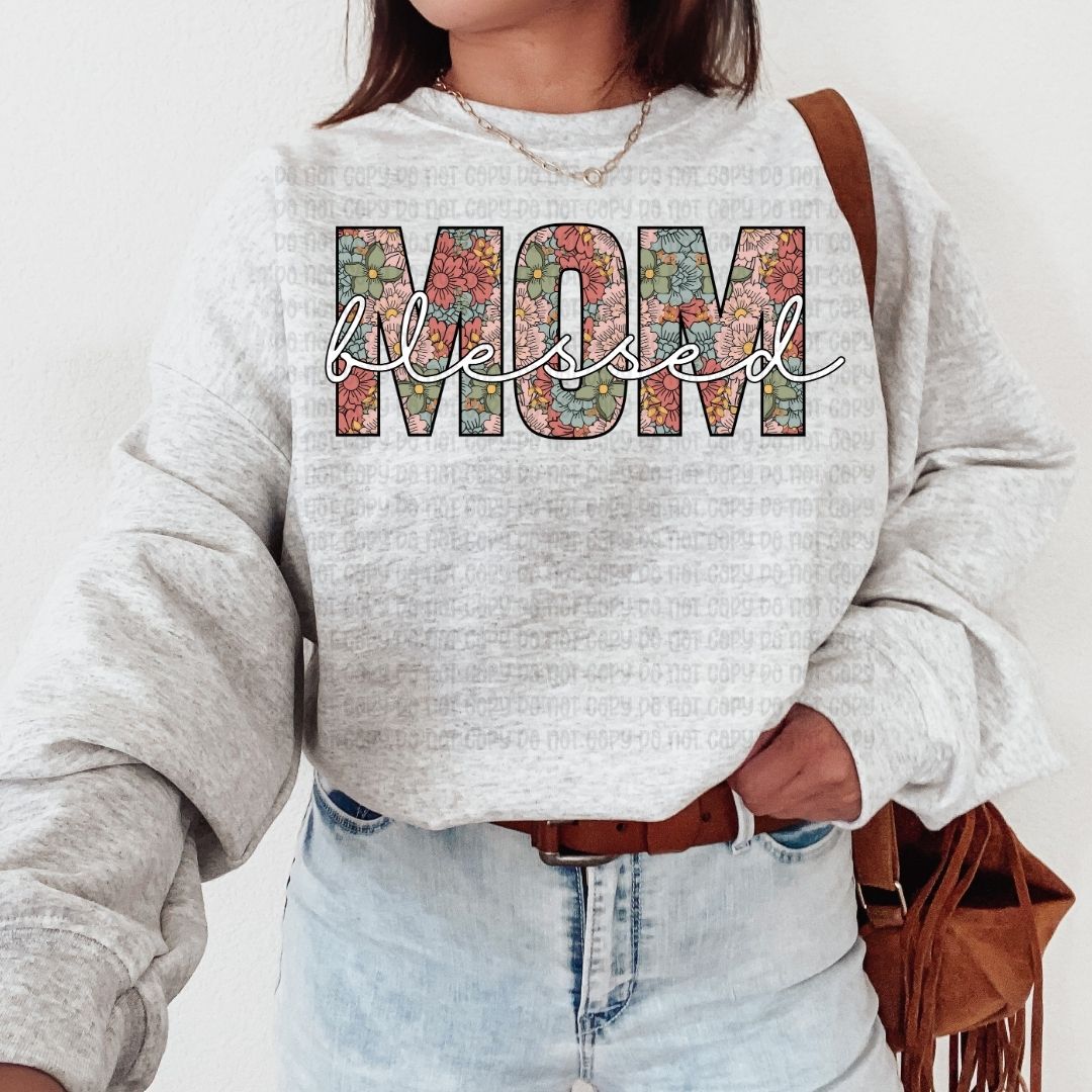 Blessed Mom Floral - DTF