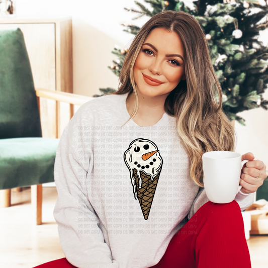Snowman ice cream  - DTF