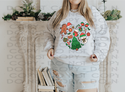 Christmas things heart - DTF