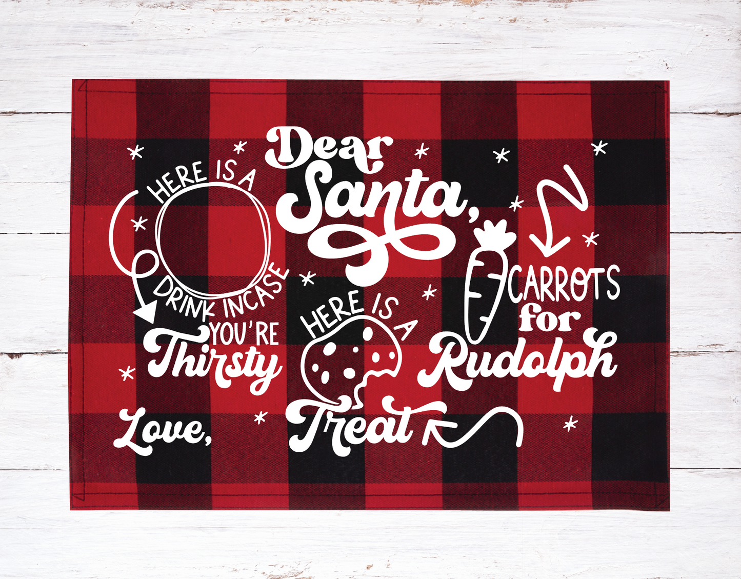 Dear Santa placemat - DTF