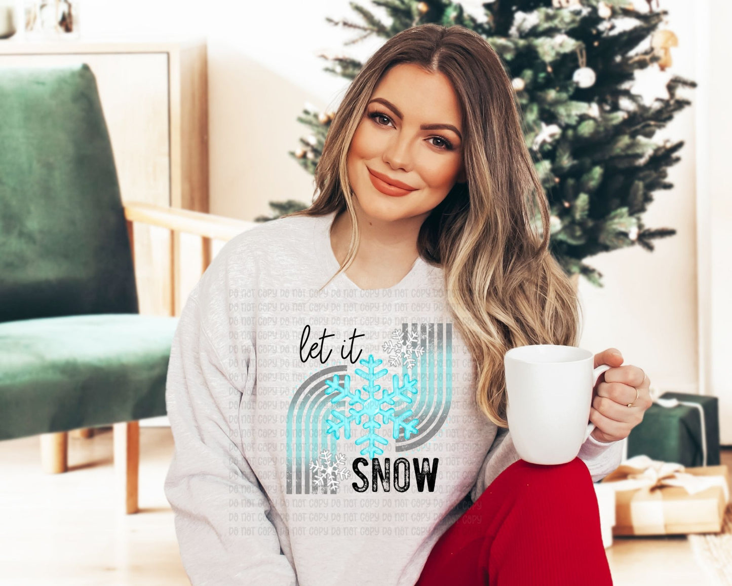 Let it snow distressed rainbow - DTF