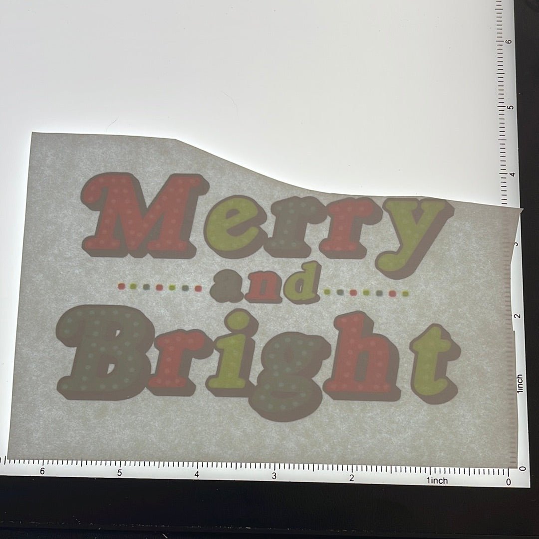 Merry and bright  - Screen Print - $1