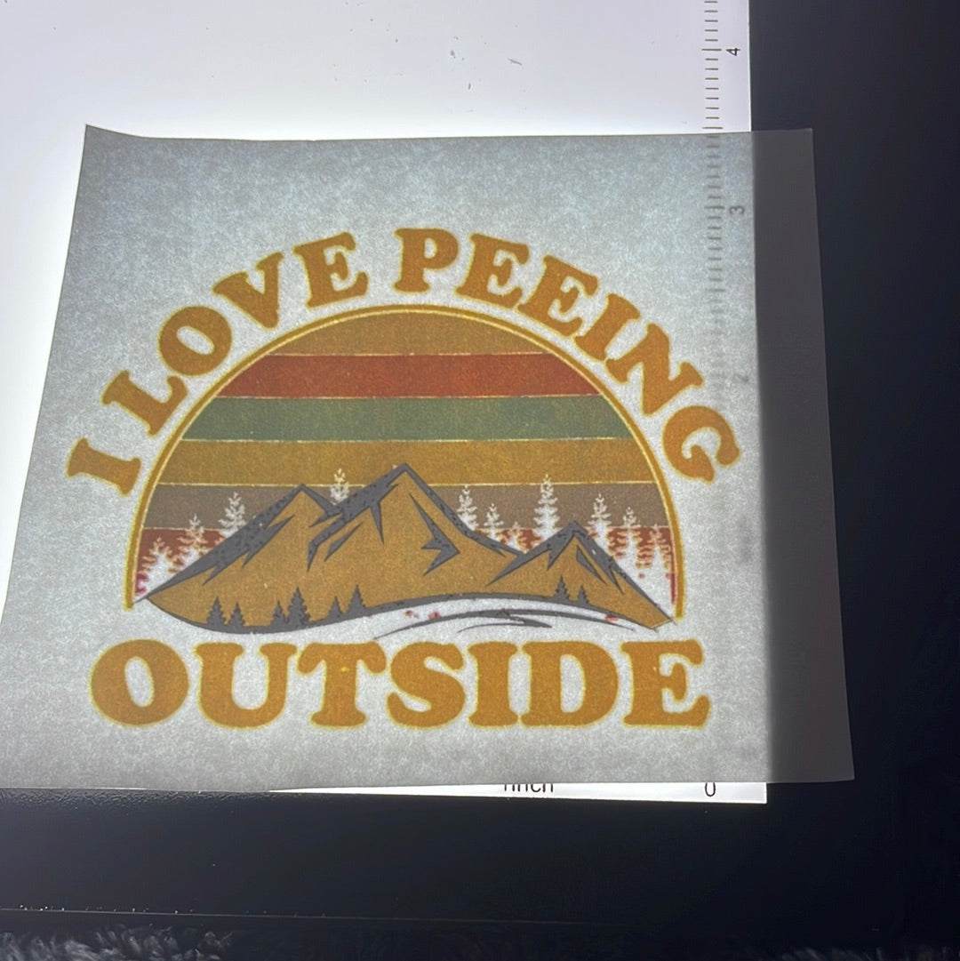 Peeing outside - Screen Print - 2 for $1