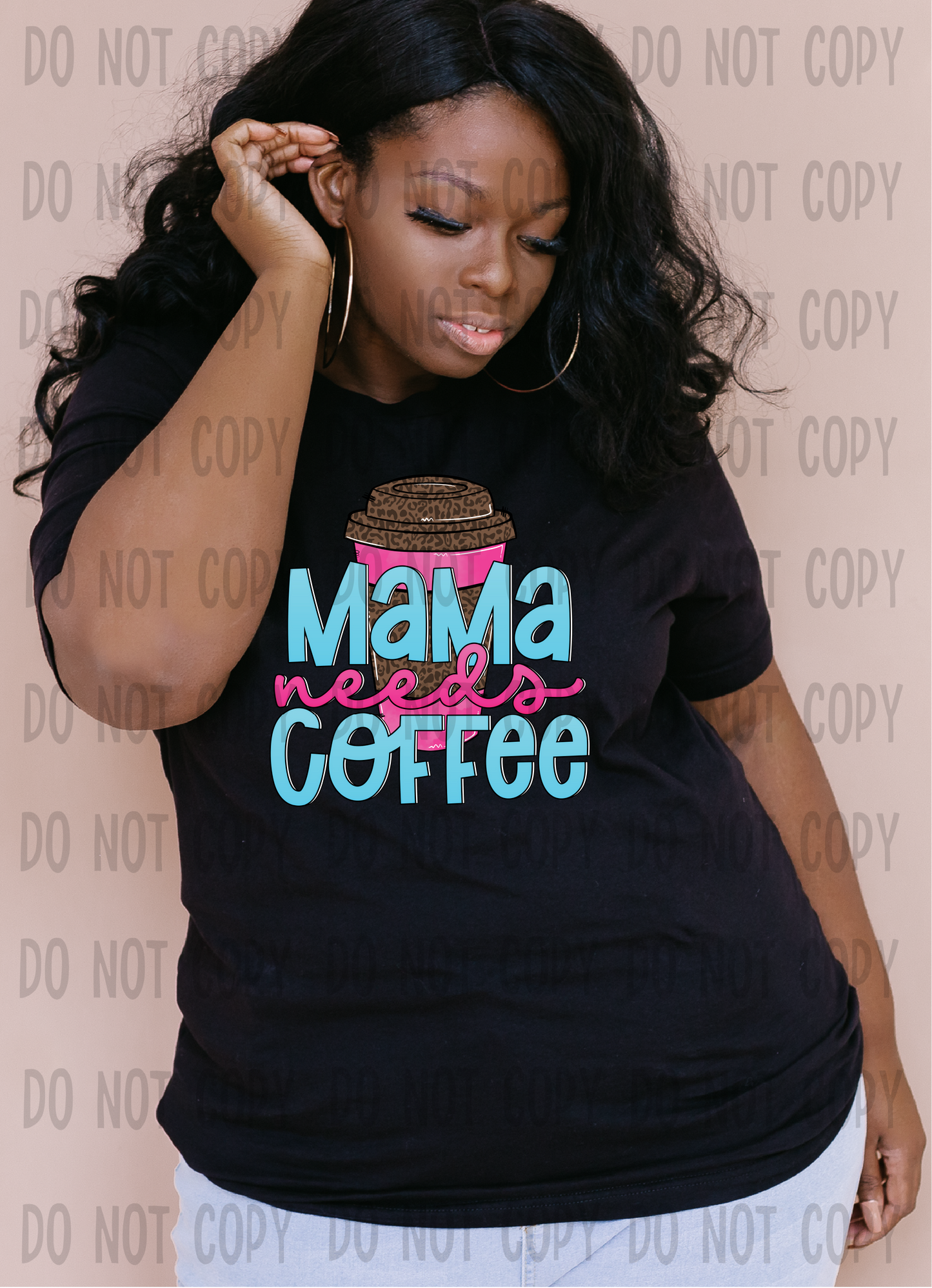 Mama needs coffee Pink - DTF