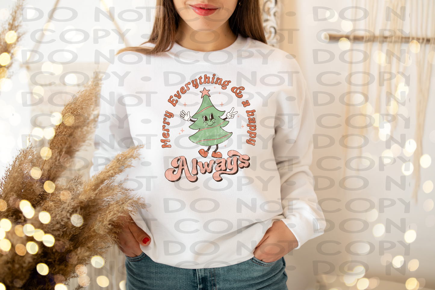 Merry everything distressed - DTF